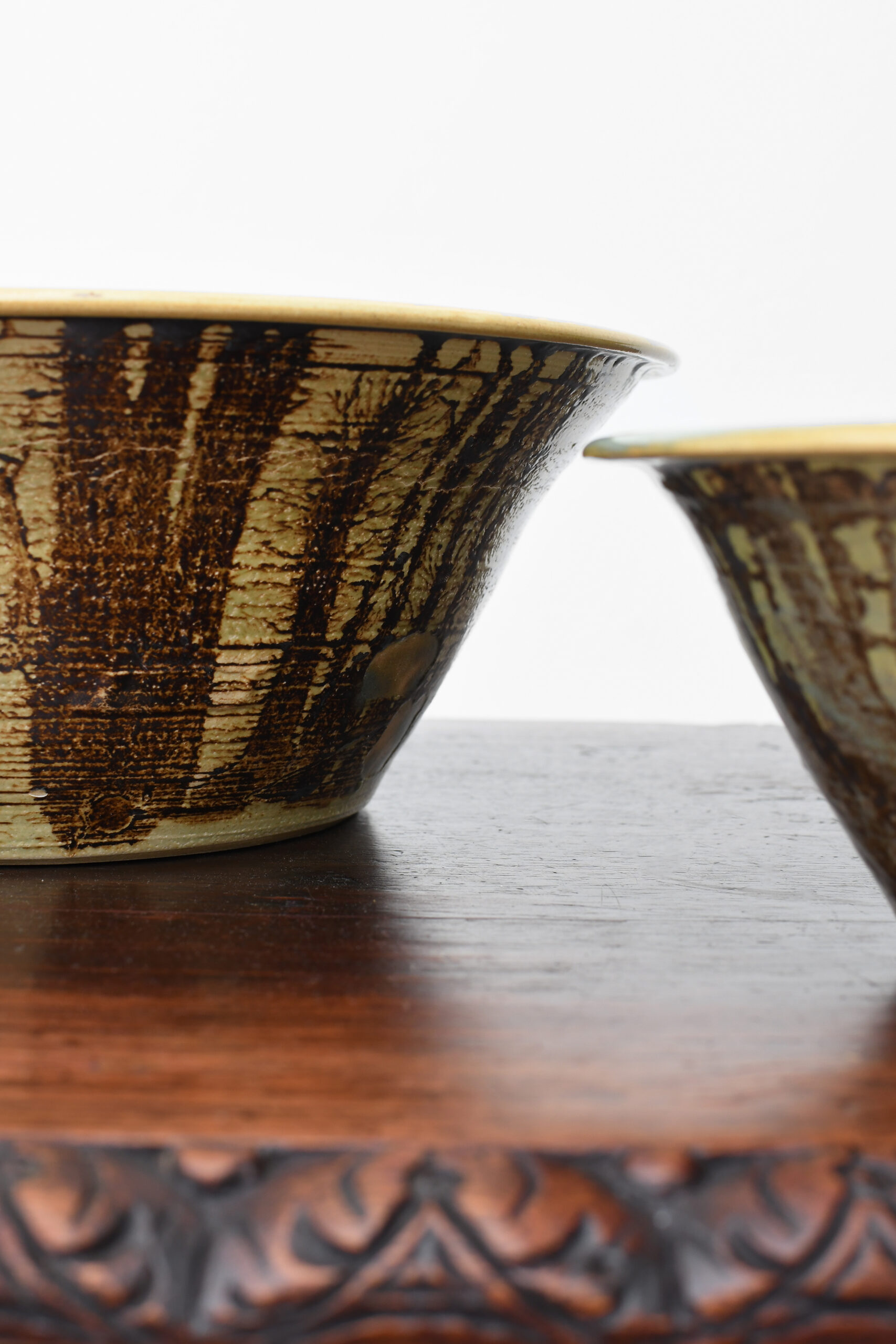 Manganese Glaze Clay Bowl - Image 3