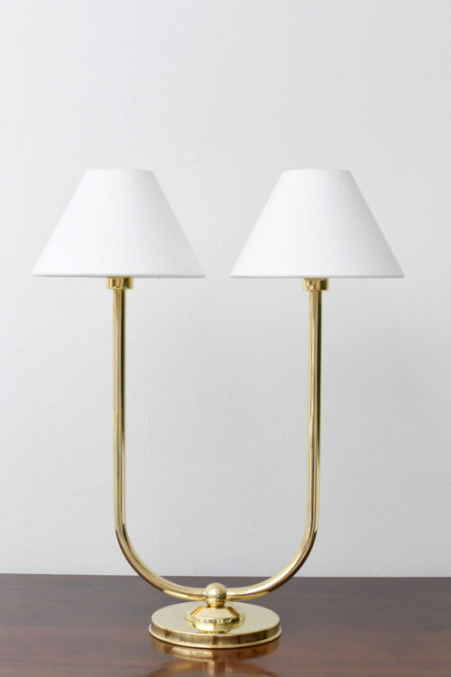 Campbell Double Brass Table Lamp