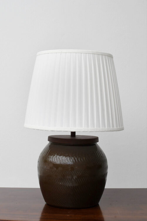 Small Textured Clay Lamp