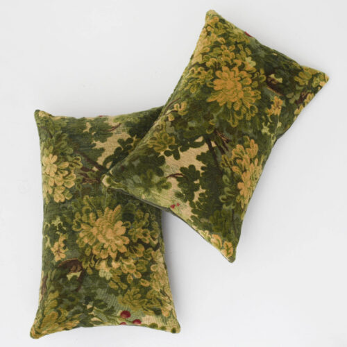 Marly Verde Tapestry Velvet Throw Pillow